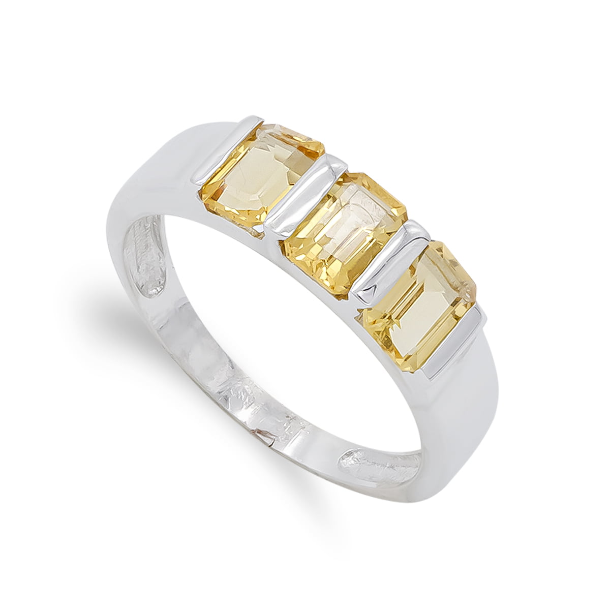 18K SORTIJA ORO BLANCO Y PIEDRAS COLOR