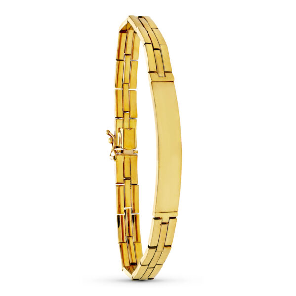 18K PULSERA ESCLAVA ORO AMARILLO PANTHER CABALLERO LONGIUTD 20CM ANCHO 6 MM