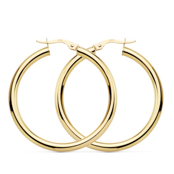 18K AROS REDONDOS HUECOS 35 X 3 MM 3.45GRS