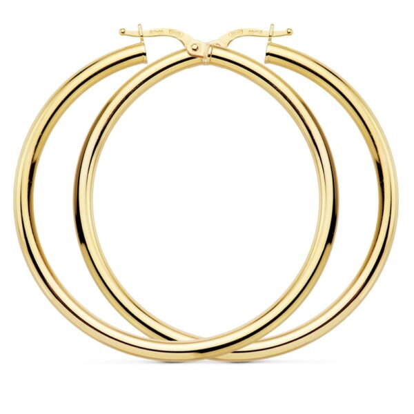 18K AROS REDONDOS HUECOS 48 X 3MM  4.35 GRS