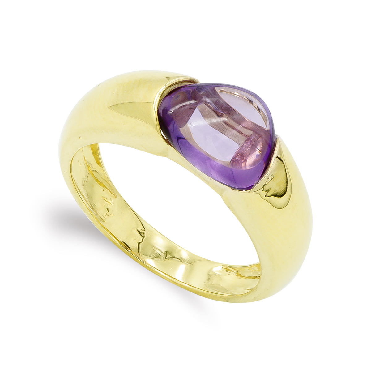 18K SORTIJA ORO AMARILLO PIEDRA DE COLOR OVAL