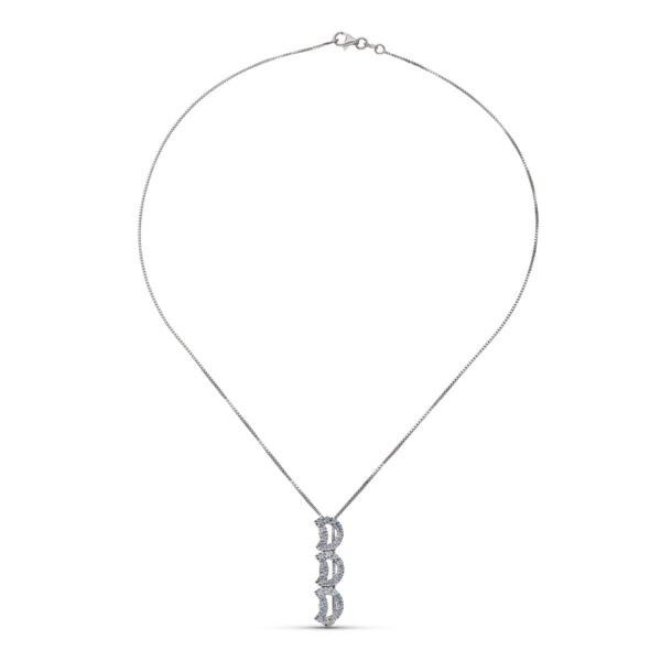 18K GARGANTILLA ORO BLANCO LUNAS CIRCONITAS