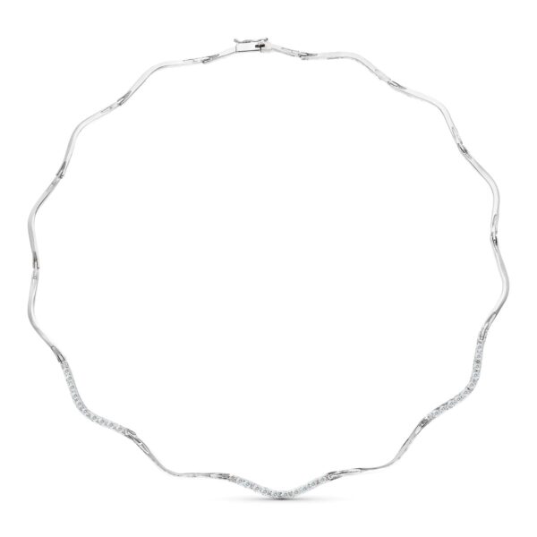 18K GARGANTILLA ORO BLANCO CIRCONITAS