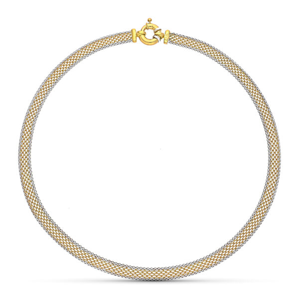 18K GARGANTILLA ORO BICOLOR MALLA 43CM