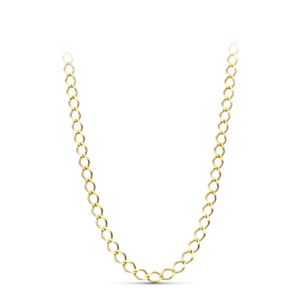 18K CADENA ORO AMARILLO MACIZA  ROMBO MACIZA 50CM