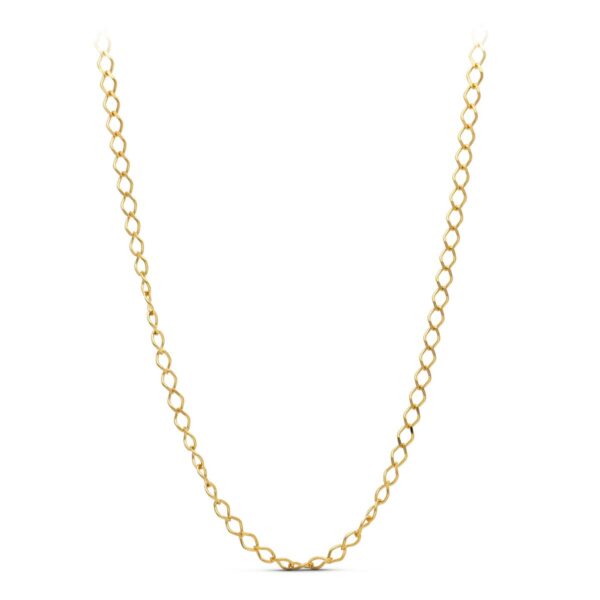 18K CADENA ORO AMARILLO ROMBO MACIZA 60CM