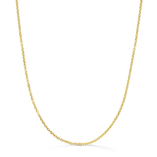 18K CADENA ORO AMARILLO ROLO MACIZA ANCHO: 1.2MM LARGO: 50CM