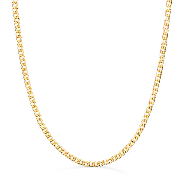 18K CADENA ORO AMARILLO BARBADA HUECA. ANCHO: 2,2 MM. LARGO: 60CM