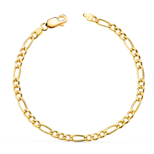 18K PULSERA ORO AMARILLO CARTIER 3X1 HUECA ANCHO  3,5 MM LARGO: 19CM