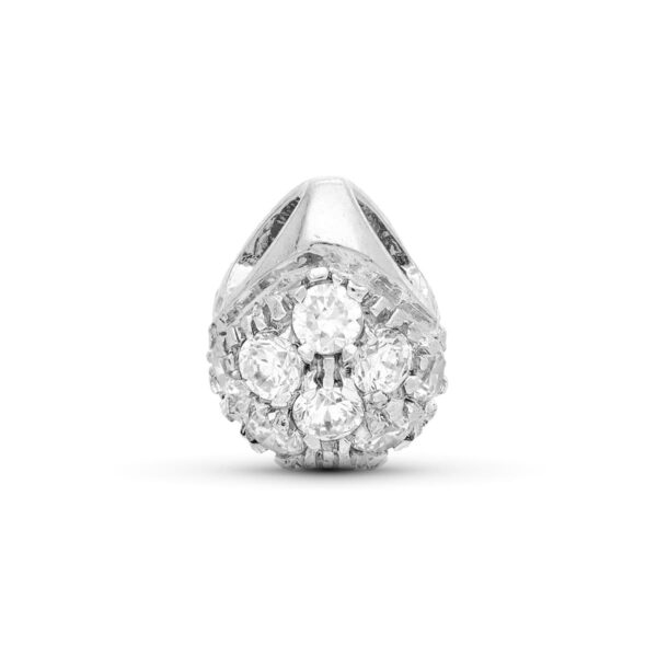18K COLGANTE ORO BLANCO BOLA PASADA CIRCONITAS