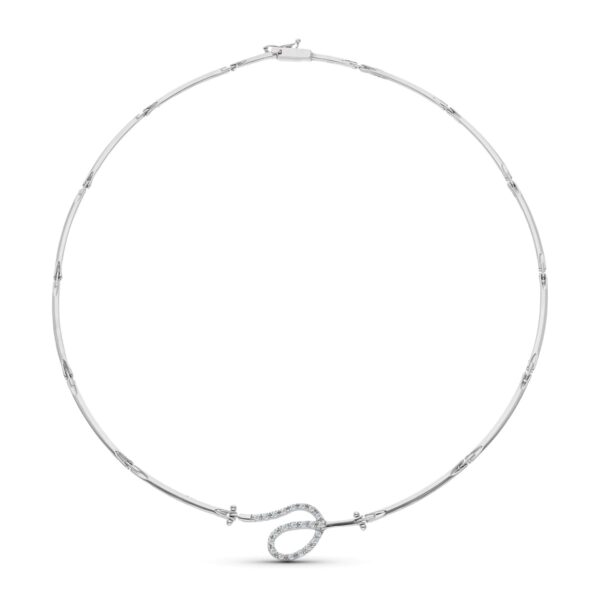 18K GARGANTILLA ORO BLANCO MOTIVO CIRCONITAS