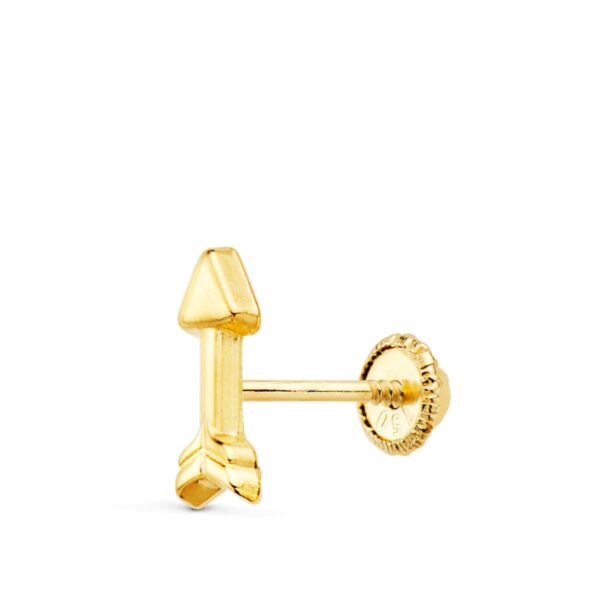 18K PIERCING OREJA ORO AMARILLO FLECHA LISA 9X3.5 MM (MÍNIMO 3 UNIDADES)