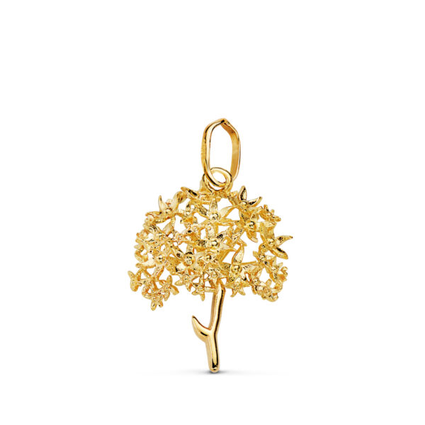 18K COLGANTE ORO AMARILLO BIZNAGA    TALLADA 18 X 15 MM