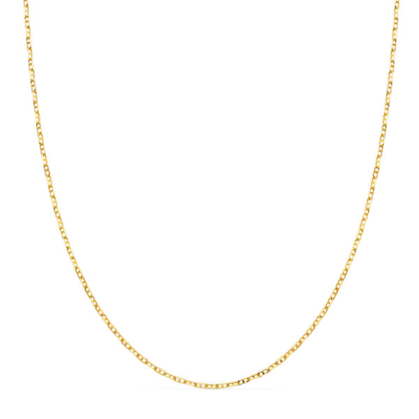 18K CADENA ORO AMARILLO FORZADA ANCLA MACIZA BORDES TALLADOS ANCHO: 1,5 MM. LARGO: 60CM