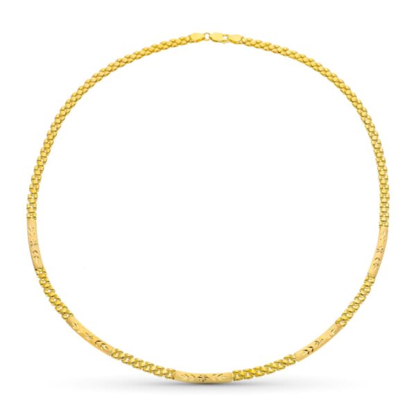 18K GARGANTILLA ORO AMARILLO TALLADA PANTER
