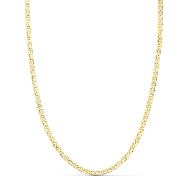 18K CADENA ORO AMARILLO ANCLA PLANA HUECA LARGO 50CM ANCHO 2 MM