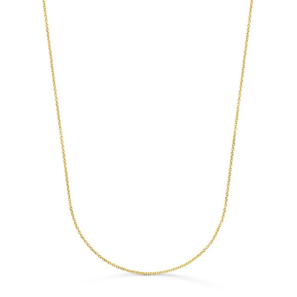 18K CADENA ORO AMARILLO ROLO MACIZA ANCHO: 1MM LARGO: 45CM