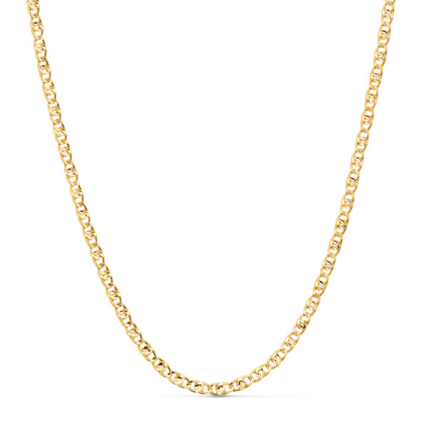 18K CADENA ORO AMARILLO CHOKER TIPO ANCLA 32  6 CM  CIERRE REASA. ANCHO: 2,8MM