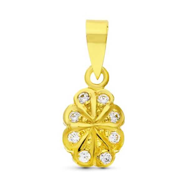 18K COLGANTE CIRCONITA ORO AMARILLO 13X8 MM