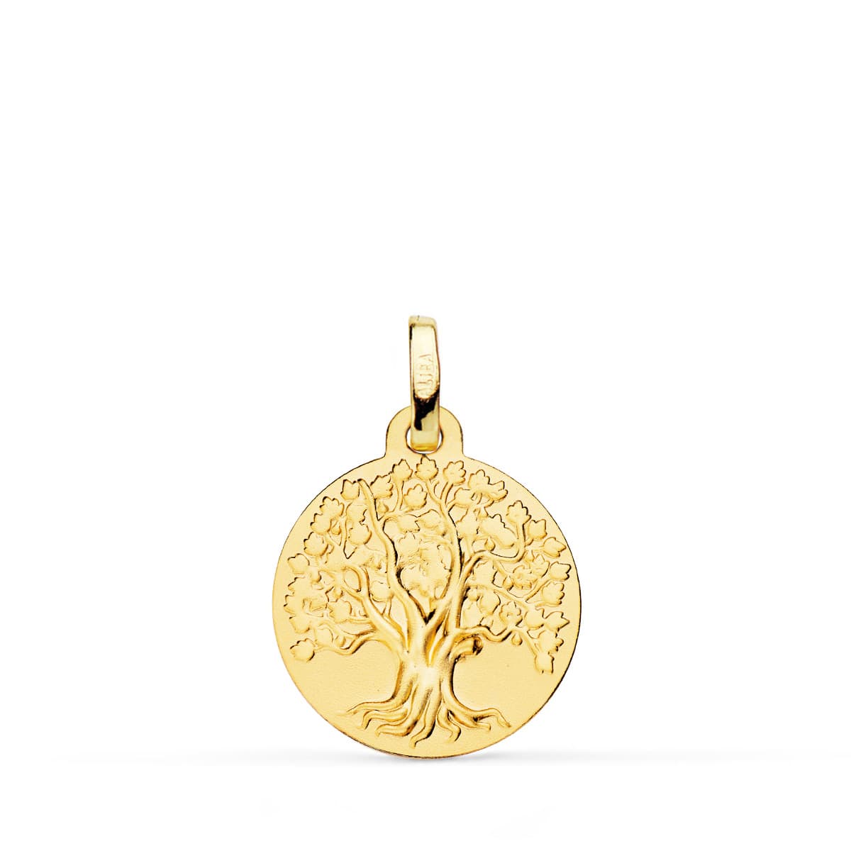 9K MEDALLA ORO AMARILLO ARBOL DE LA VIDA 16 MM 1.80GRS