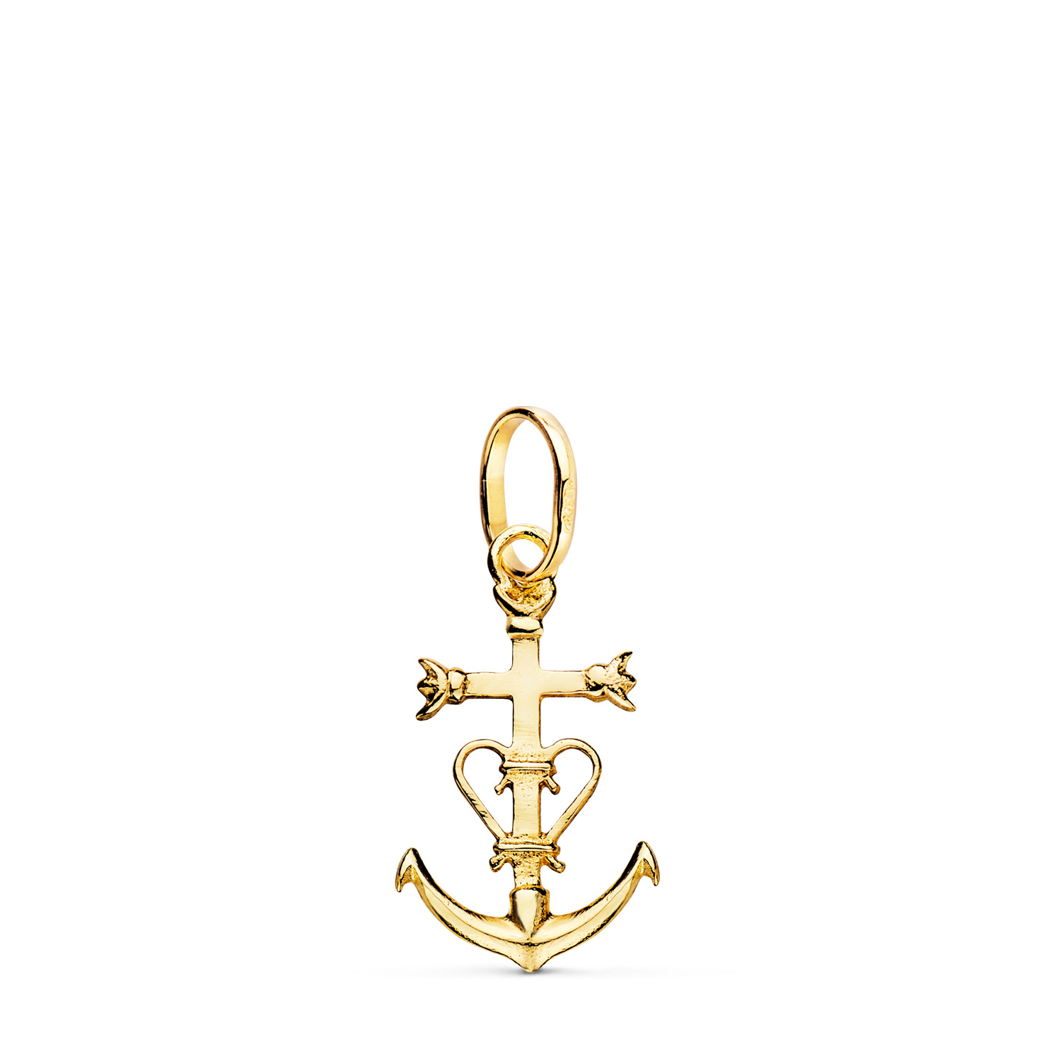 9K CRUZ DE LA CAMARGA ORO AMARILLO. 20 X 12 MM